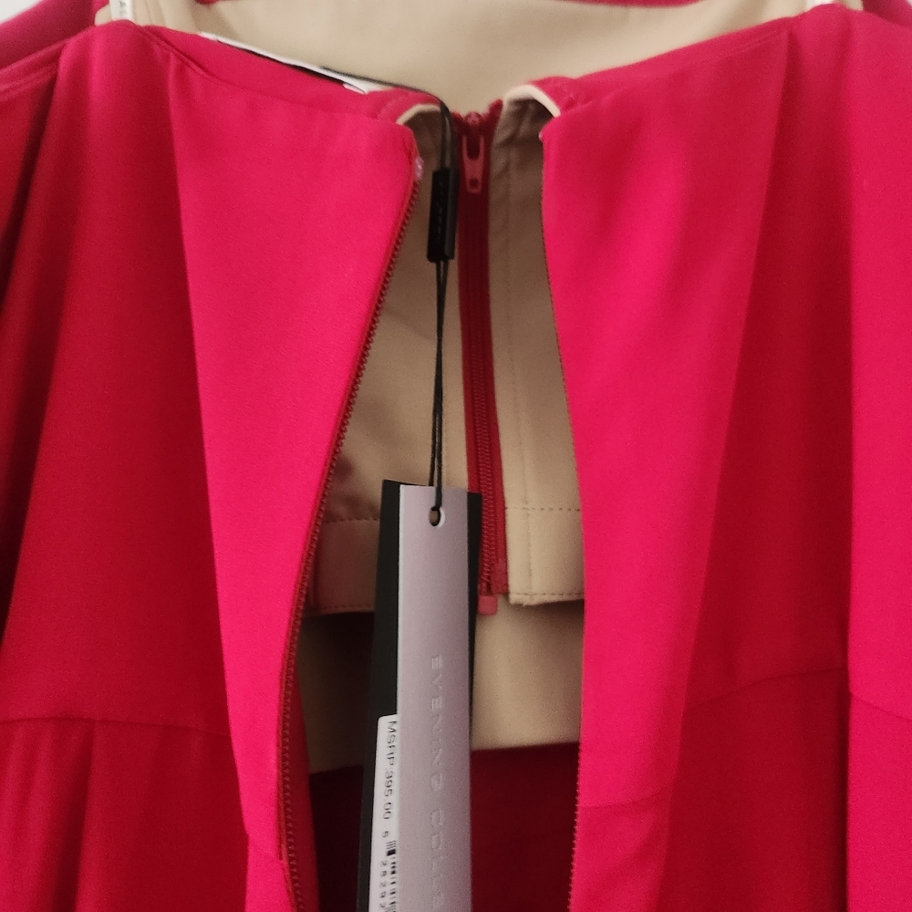 ❤️Host Pick! NWT Halston Heritage Red Strapless Draped Side Jumpsuit Size 10 - Picture 10 of 16